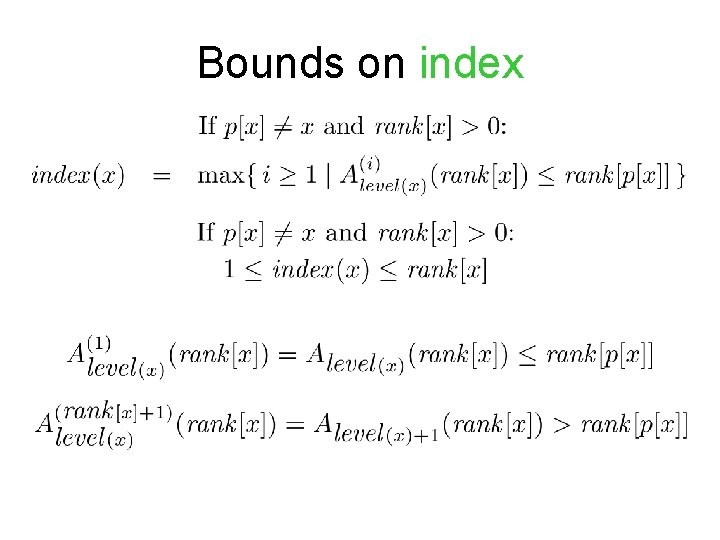 Bounds on index 