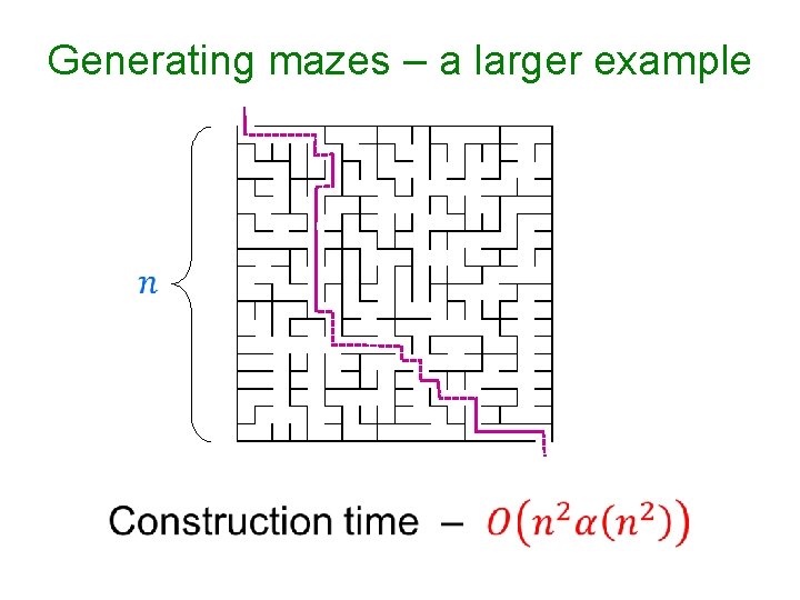 Generating mazes – a larger example 