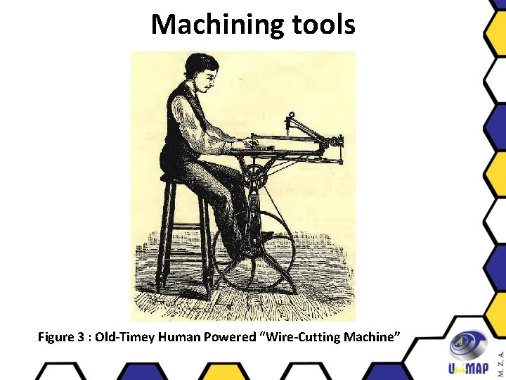 Machining tools Figure 3 : Old-Timey Human Powered “Wire-Cutting Machine” 
