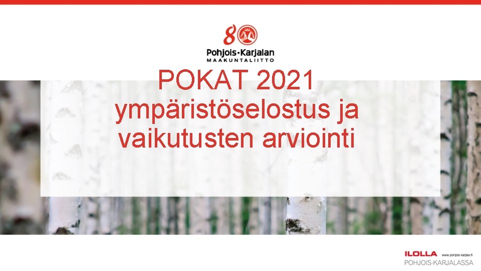 POKAT 2021 ympäristöselostus ja vaikutusten arviointi 