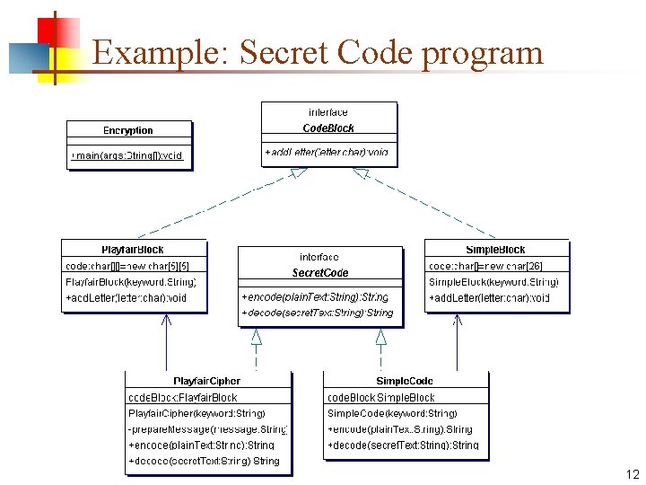 Example: Secret Code program 12 