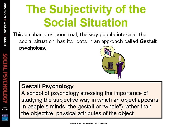 The Subjectivity of the Social Situation This emphasis on construal, the way people interpret