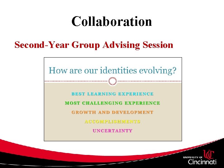Collaboration Second-Year Group Advising Session 