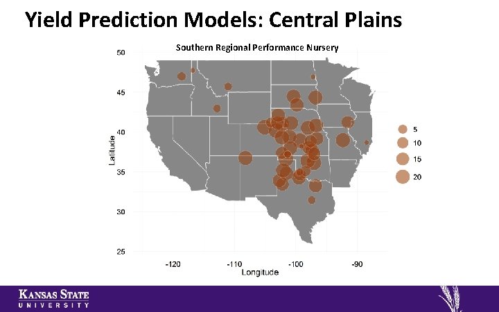 Yield Prediction Models: Central Plains Southern Regional Performance Nursery 
