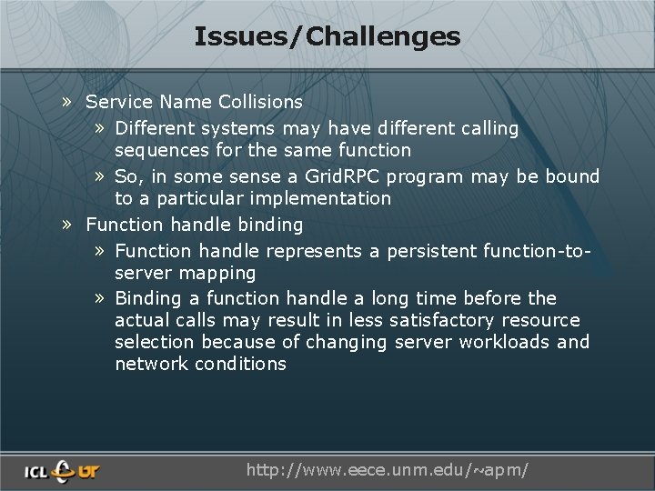 Issues/Challenges » Service Name Collisions » Different systems may have different calling sequences for