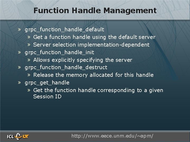 Function Handle Management » grpc_function_handle_default » Get a function handle using the default server
