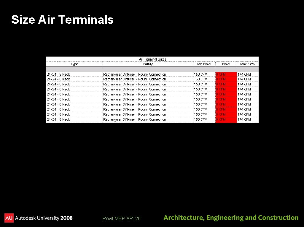 Size Air Terminals Revit MEP API 26 