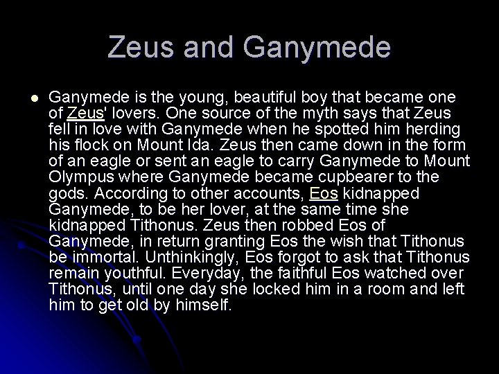 Zeus and Ganymede l Ganymede is the young, beautiful boy that became one of Zeus and Ganymede l Ganymede is the young, beautiful boy that became one of