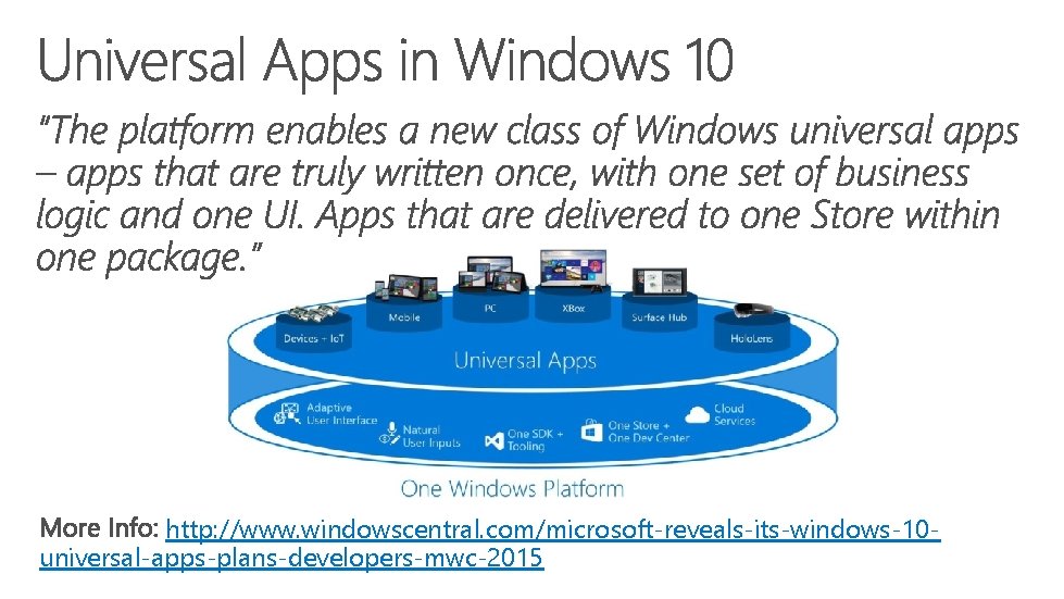 http: //www. windowscentral. com/microsoft-reveals-its-windows-10 universal-apps-plans-developers-mwc-2015 