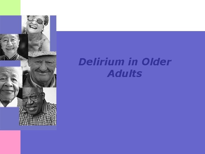 Delirium in Older Adults 