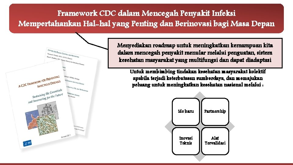 Framework CDC dalam Mencegah Penyakit Infeksi Mempertahankan Hal-hal yang Penting dan Berinovasi bagi Masa