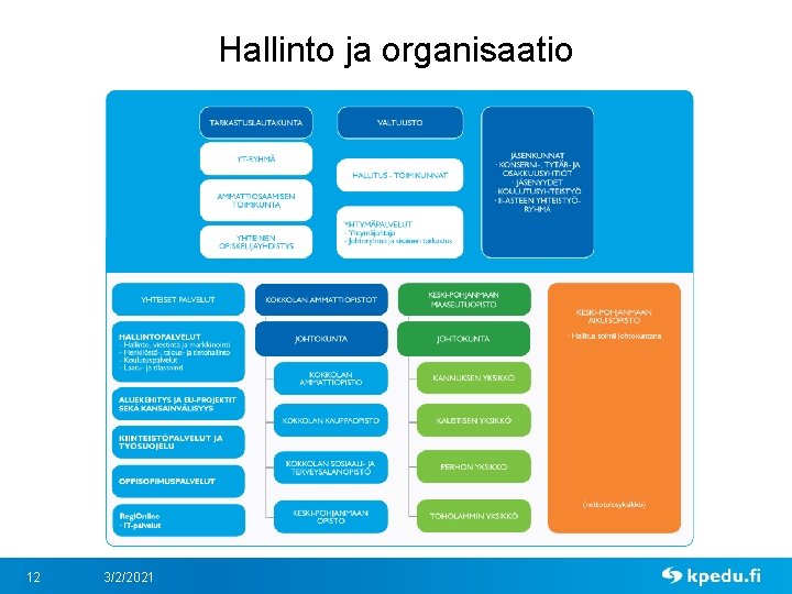 Hallinto ja organisaatio 12 3/2/2021 