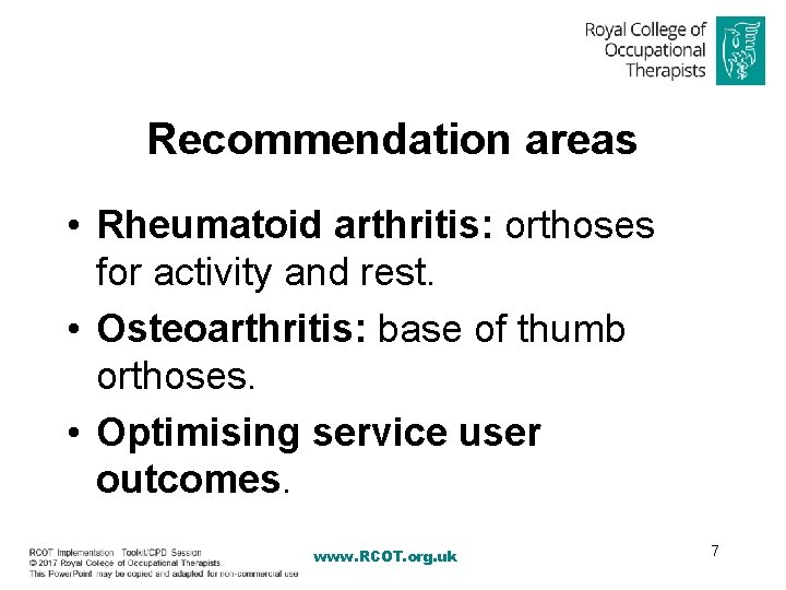 Hand wrist orthoses for adults with Rheumatological conditions