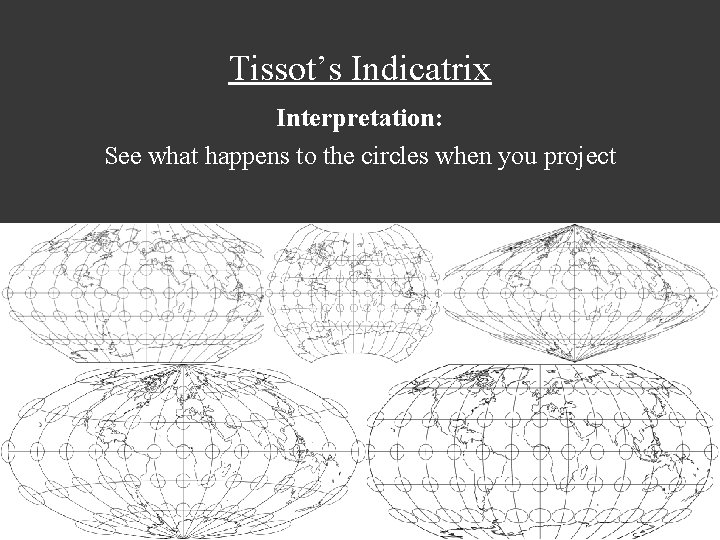 Tissot’s Indicatrix Interpretation: See what happens to the circles when you project 