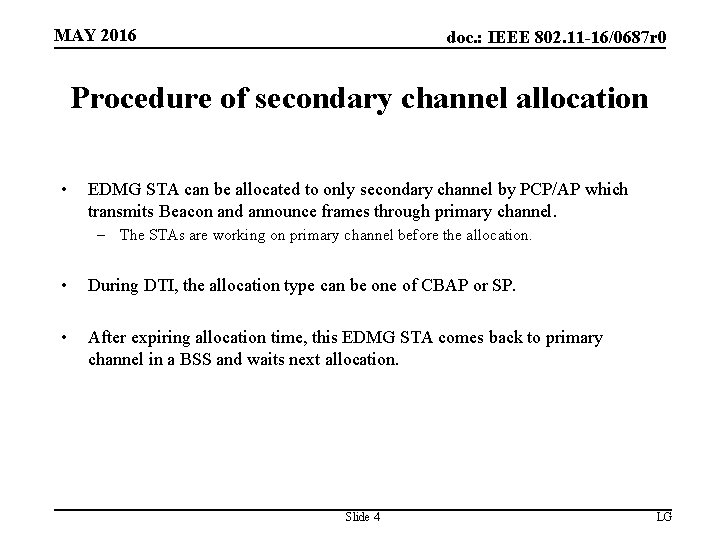 MAY 2016 doc. : IEEE 802. 11 -16/0687 r 0 Procedure of secondary channel