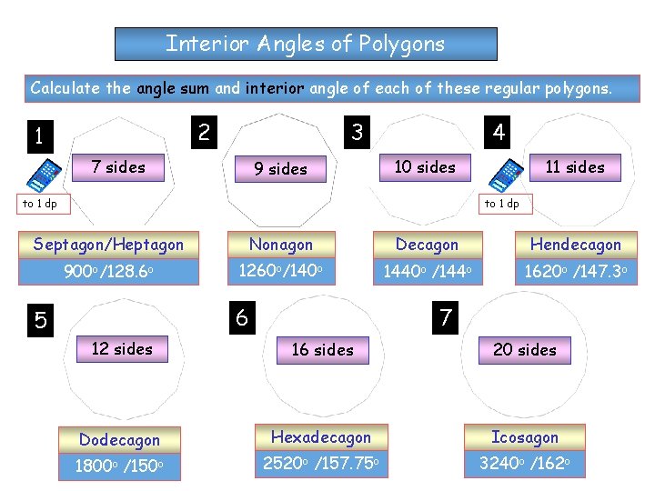 Interior Angles Of Polygons N 2 Find The