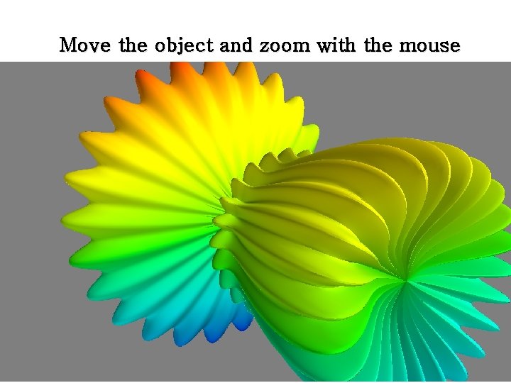 Move the object and zoom with the mouse 