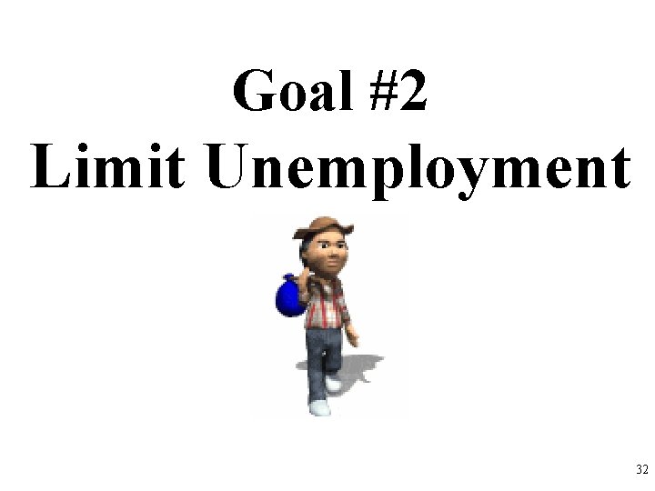 Goal #2 Limit Unemployment 32 Goal #2 Limit Unemployment 32