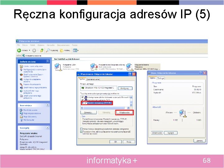 Ręczna konfiguracja adresów IP (5) informatyka + 68 
