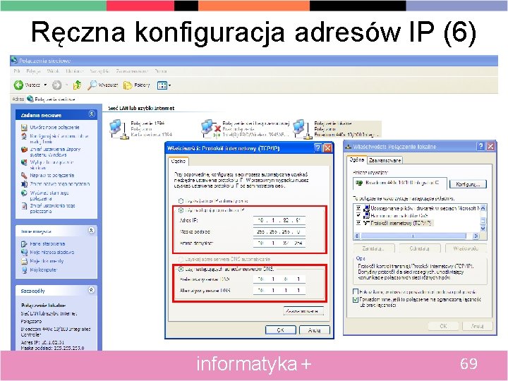 Ręczna konfiguracja adresów IP (6) informatyka + 69 