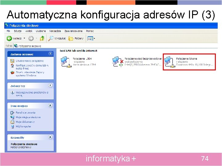 Automatyczna konfiguracja adresów IP (3) informatyka + 74 