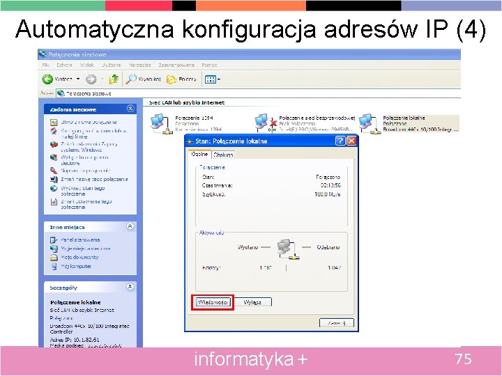 Automatyczna konfiguracja adresów IP (4) informatyka + 75 