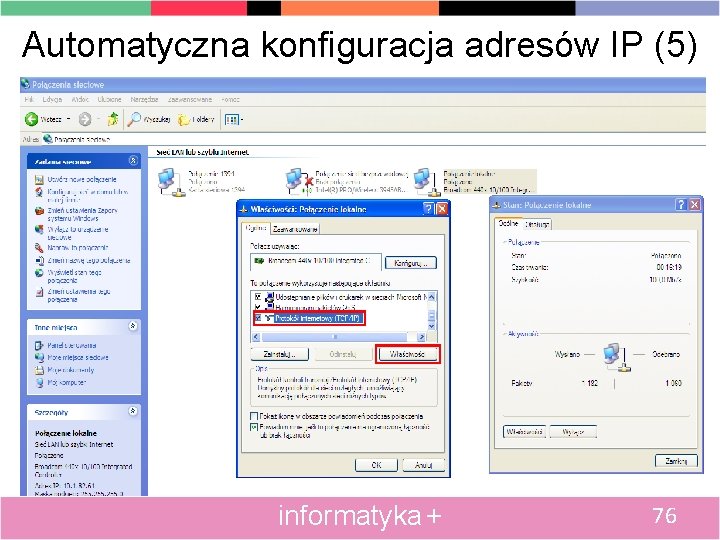 Automatyczna konfiguracja adresów IP (5) informatyka + 76 