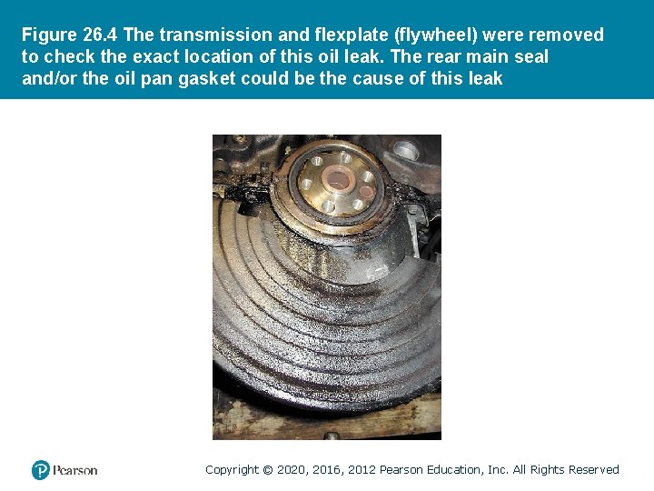 Figure 26. 4 The transmission and flexplate (flywheel) were removed to check the exact