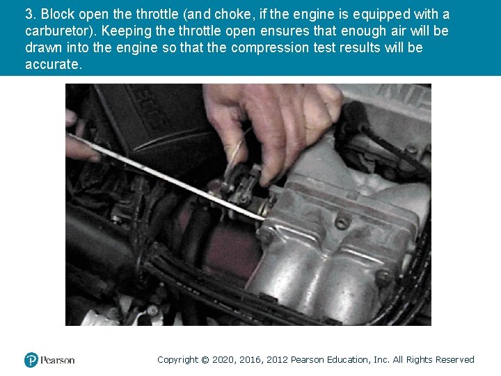 3. Block open the throttle (and choke, if the engine is equipped with a