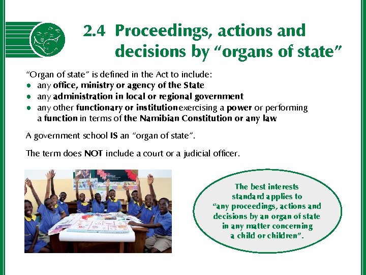 2. 4 Proceedings, actions and decisions by “organs of state” “Organ of state” is