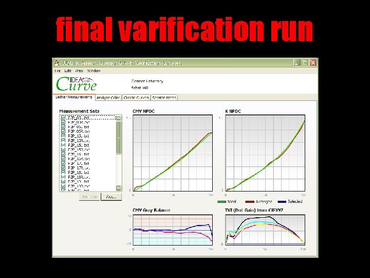 final varification run 