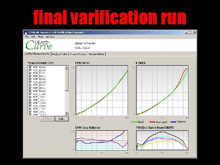 final varification run 