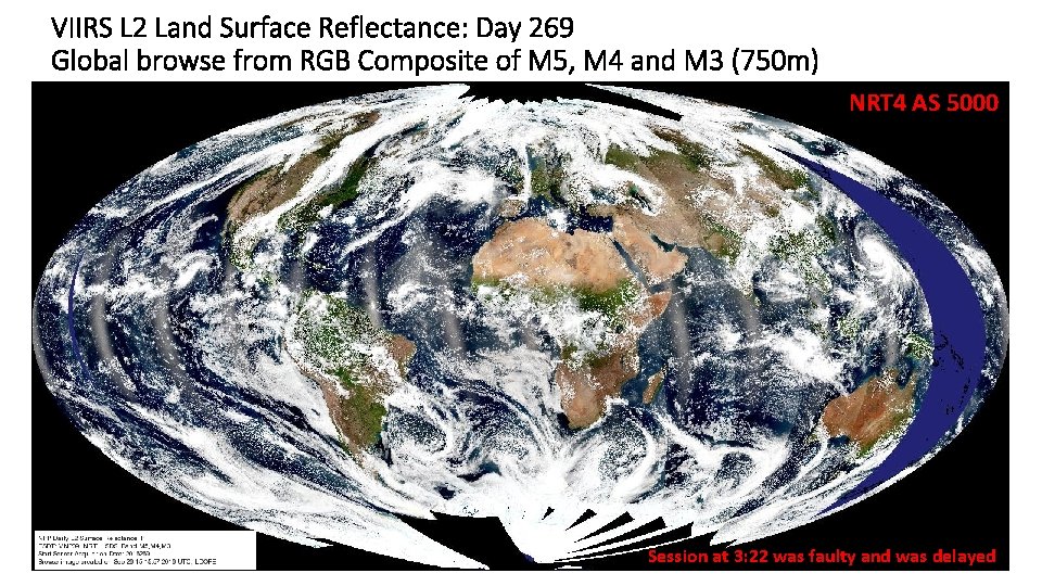 VIIRS L 2 Land Surface Reflectance: Day 269 Global browse from RGB Composite of