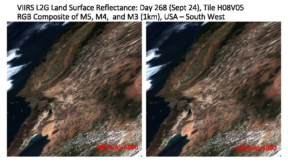 VIIRS L 2 G Land Surface Reflectance: Day 268 (Sept 24), Tile H 08