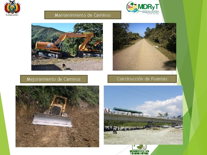 Mantenimiento de Caminos Mejoramiento de Caminos Construcción de Puentes 