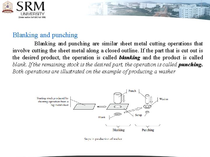 Blanking and punching are similar sheet metal cutting operations that involve cutting the sheet