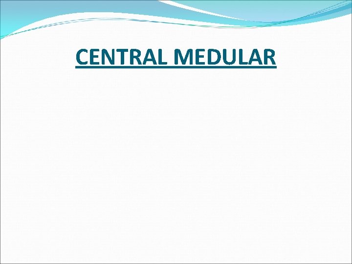 CENTRAL MEDULAR CENTRAL MEDULAR