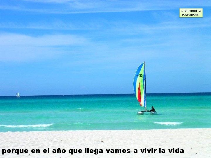 porque en el año que llega vamos a vivir la vida 