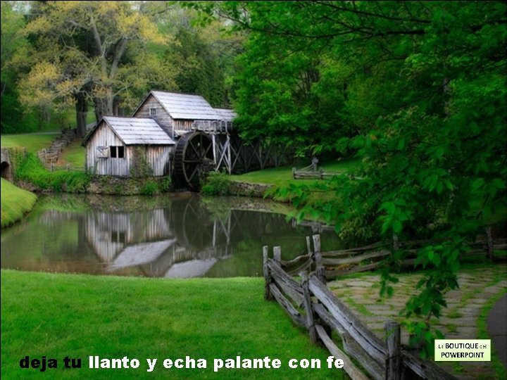 deja tu llanto y echa palante con fe 