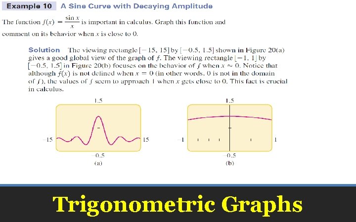 Trigonometric Graphs 