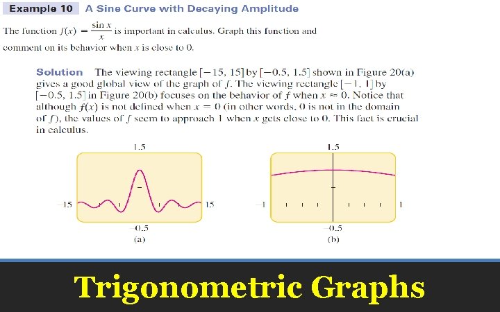 Trigonometric Graphs 