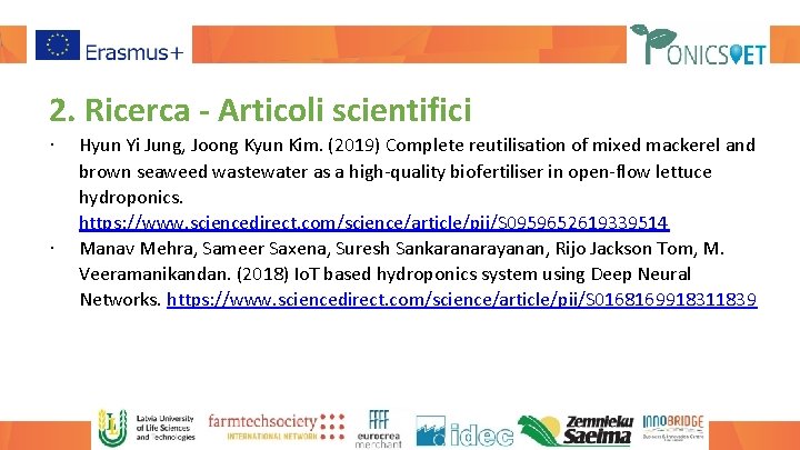2. Ricerca - Articoli scientifici ∙ ∙ Hyun Yi Jung, Joong Kyun Kim. (2019)
