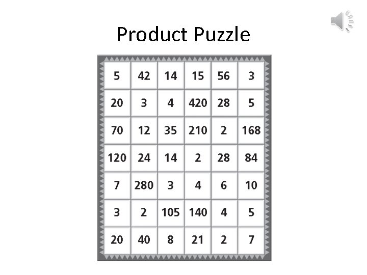 Product Puzzle 