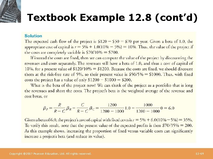 Textbook Example 12. 8 (cont’d) Copyright © 2017 Pearson Education, Ltd. All rights reserved.