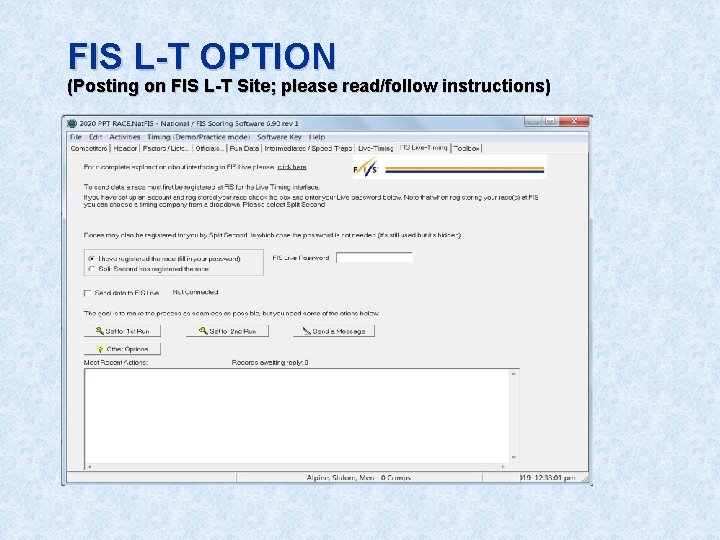 FIS L-T OPTION (Posting on FIS L-T Site; please read/follow instructions) 