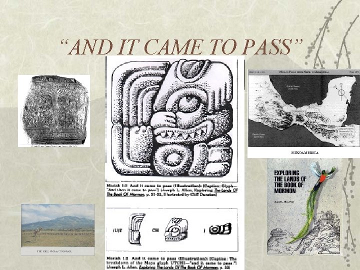 “AND IT CAME TO PASS” 
