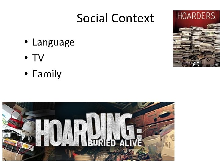 Social Context • Language • TV • Family Social Context • Language • TV • Family