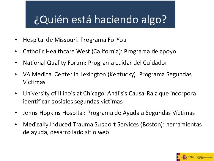 ¿Quién está haciendo algo? • Hospital de Missouri. Programa For. You • Catholic Healthcare
