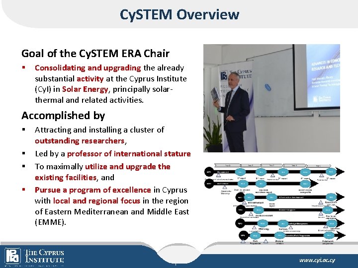 Cy. STEM Overview Goal of the Cy. STEM ERA Chair § Consolidating and upgrading