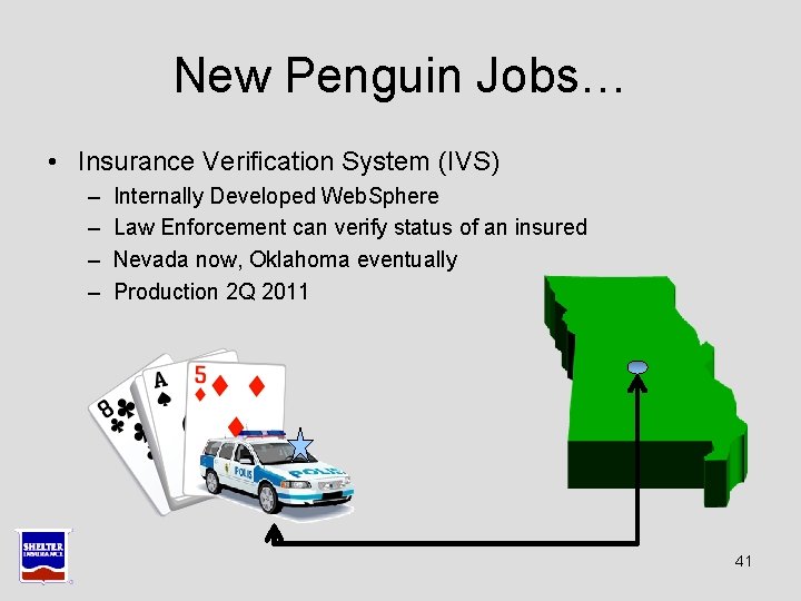New Penguin Jobs… • Insurance Verification System (IVS) – – Internally Developed Web. Sphere New Penguin Jobs… • Insurance Verification System (IVS) – – Internally Developed Web. Sphere